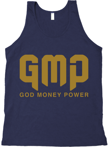 GMP Reflection Logo Tank Dark Navy Blue/Gold