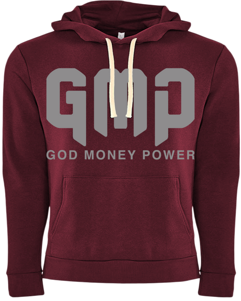 GMP Reflection Logo Hoodie Red Maroon/Silver