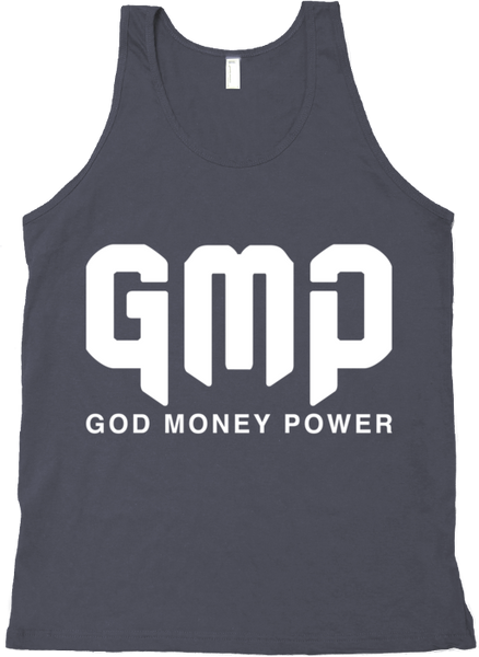 GMP Reflection Logo Tank Dark Silver/White