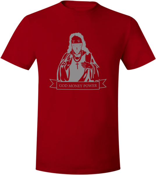 Jesus Logo T-Shirt / Red & Silver