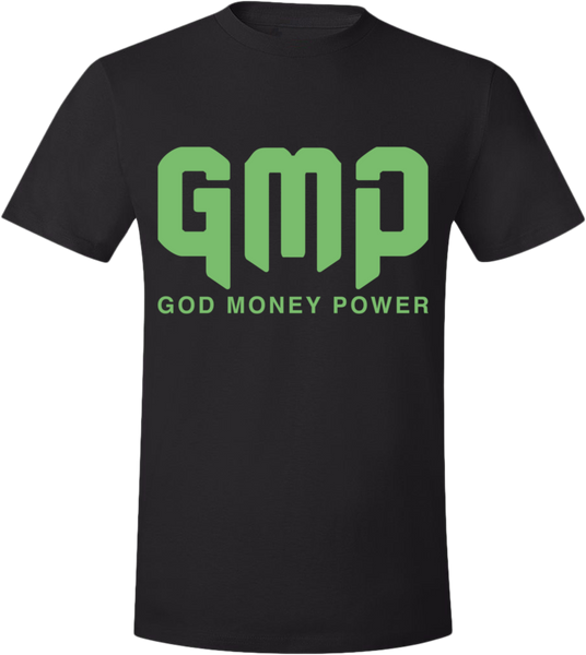 GMP Reflection Logo T-Shirt Black/Light Green