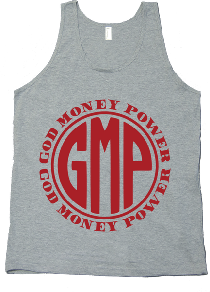 GMP Circle Logo Silver/Red Tank Top
