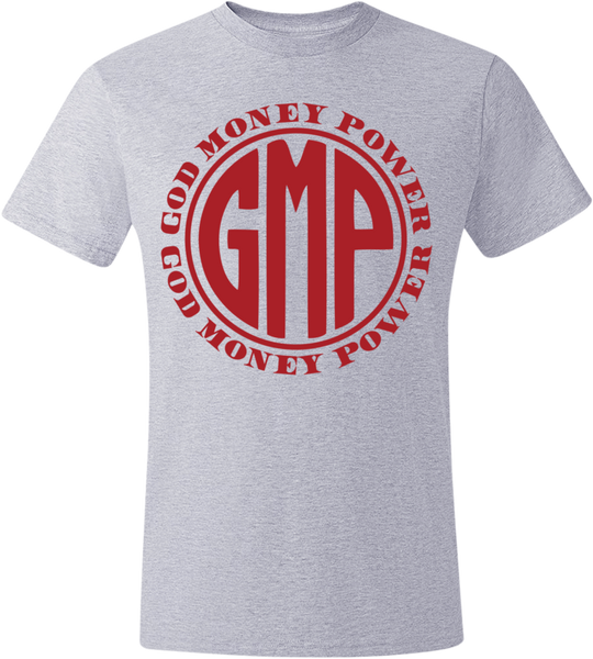 GMP Circle Logo T-Shirt Silver/Red