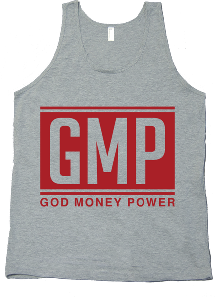 GMP Letters Tank Top Silver/Red