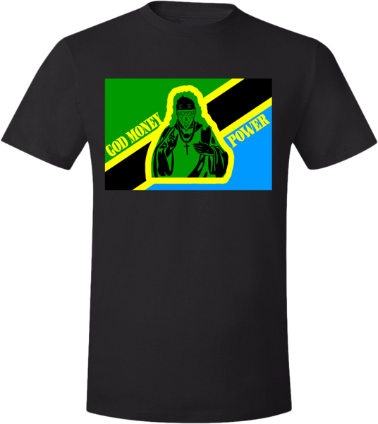 God Money Power ”Tanzania Flag” T Shirt