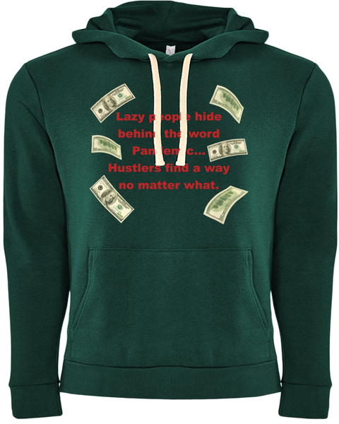 Pandemic Hustler Dark Green/Red Hoodie