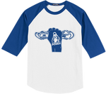 Almighty Power "Fist" White/Blue Sport-Tek Shirt