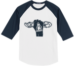 Almighty Power "Fist" White/Navy Sport-Tek Shirt